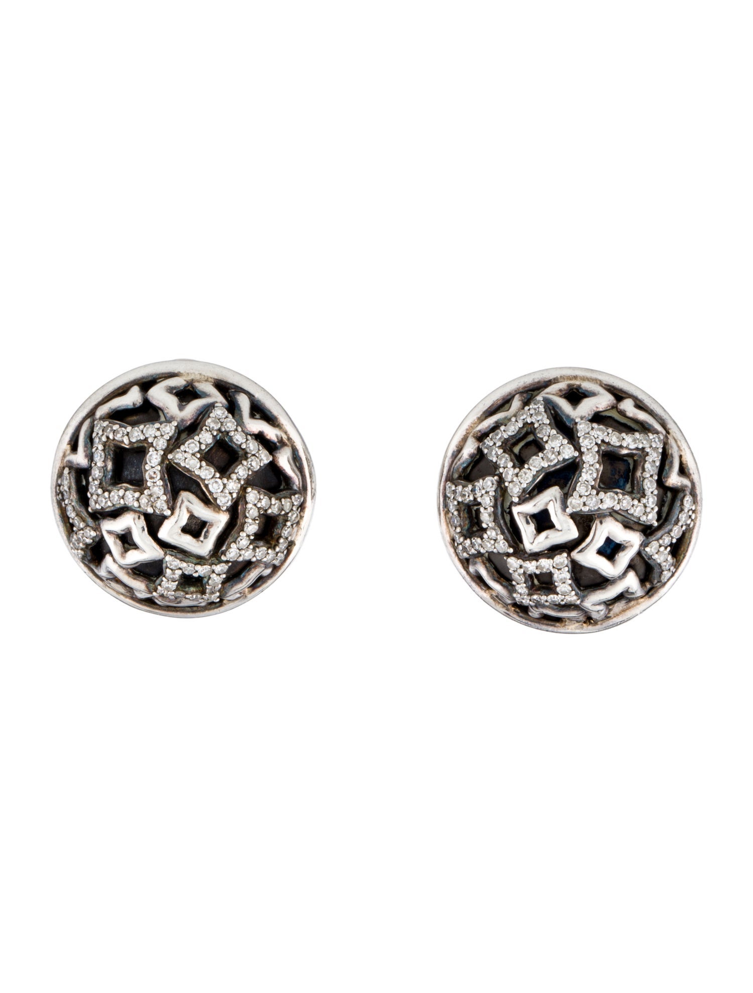 David Yurman Diamond Quatrefoil Earclips
