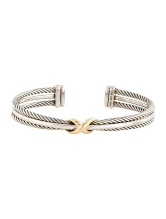 David Yurman Two-Tone Crossover Petite X Cuff Bracelet