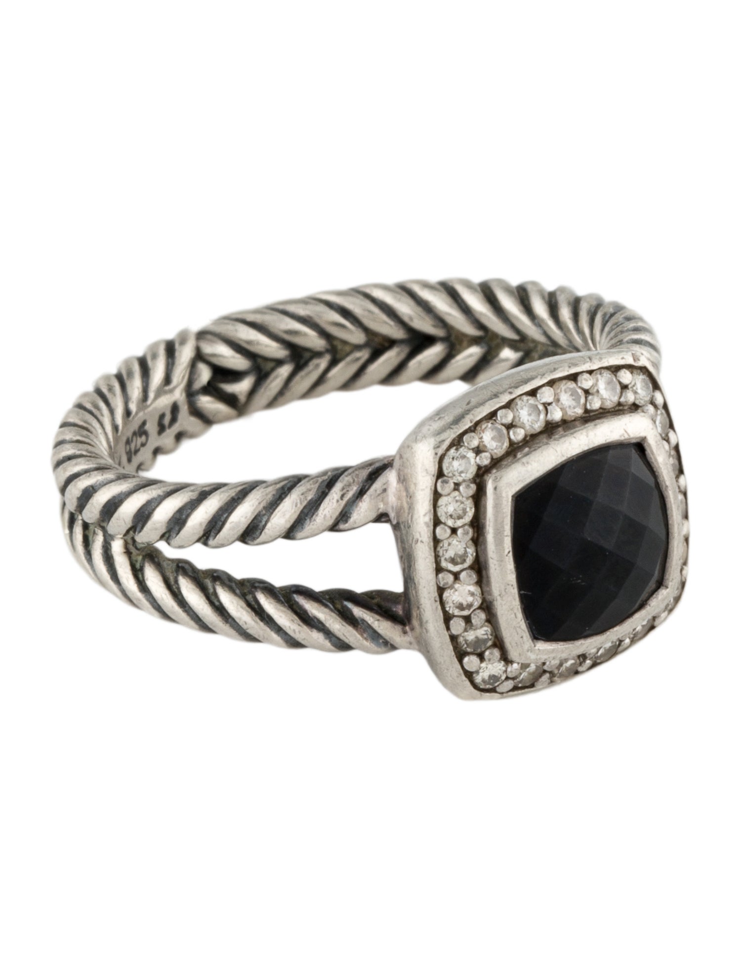 David Yurman Onyx & Diamond Albion Ring