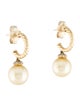 David Yurman 18K Pearl & Diamond Petite Solari Drop Earrings