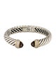 David Yurman Smoky Quartz & Diamond Hinged Waverly Cable Cuff
