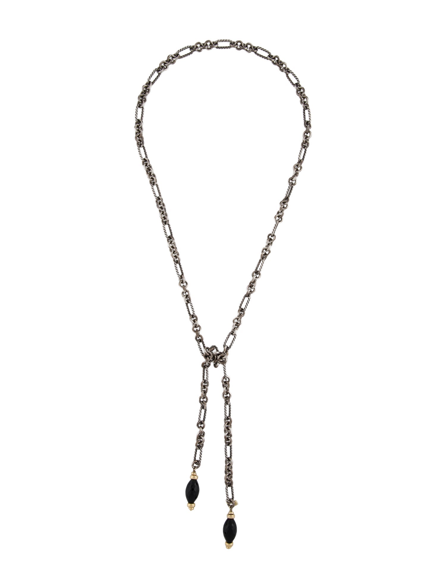 David Yurman Onyx Lariat Necklace