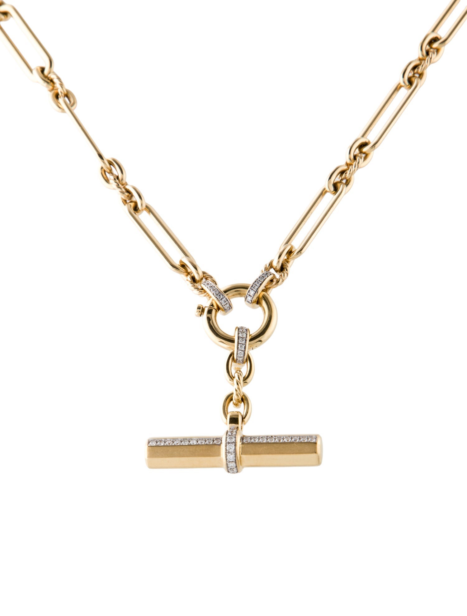 David Yurman 18K Diamond Lexington Pendant Necklace