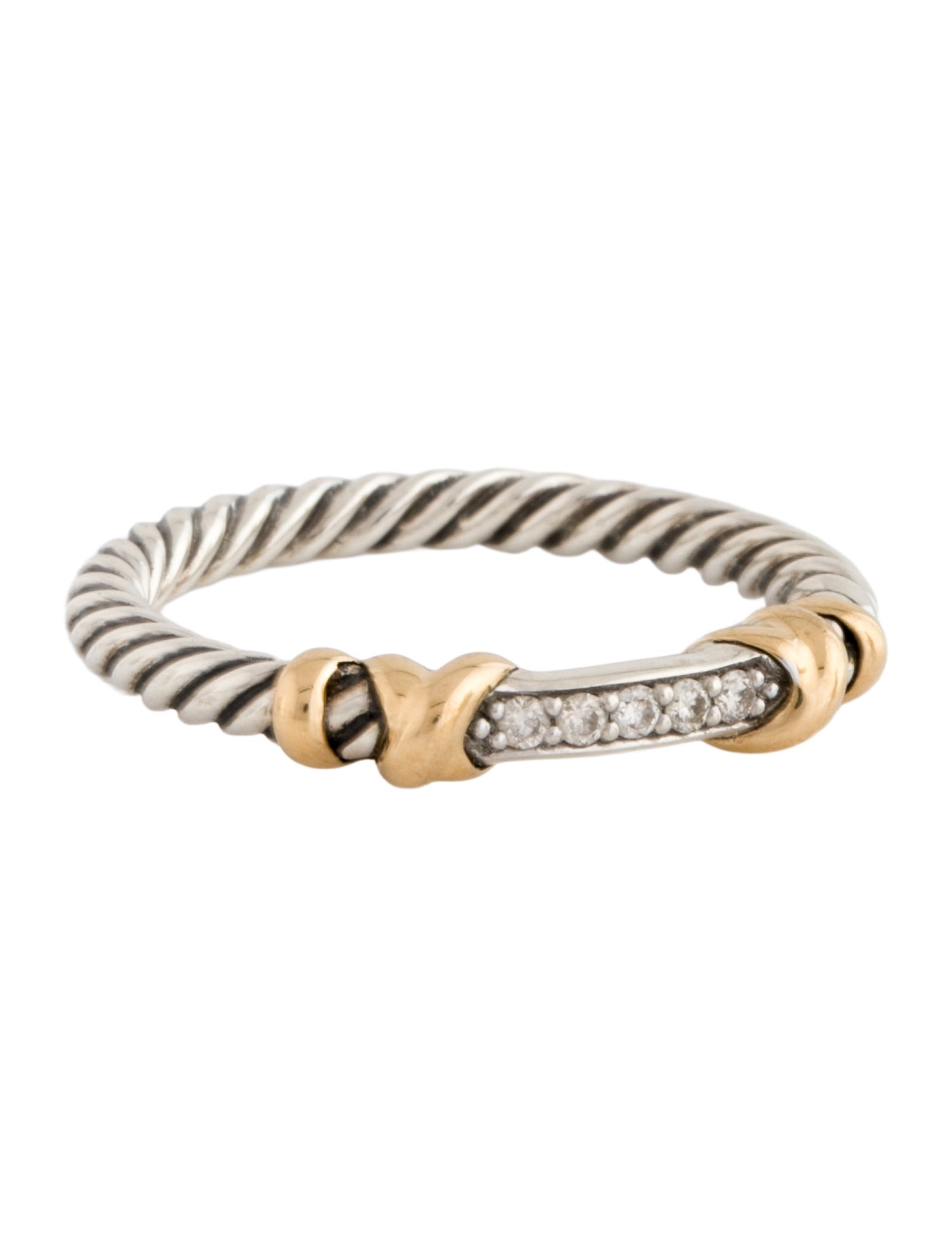 David Yurman Diamond Petite Helena Wrap Band Ring