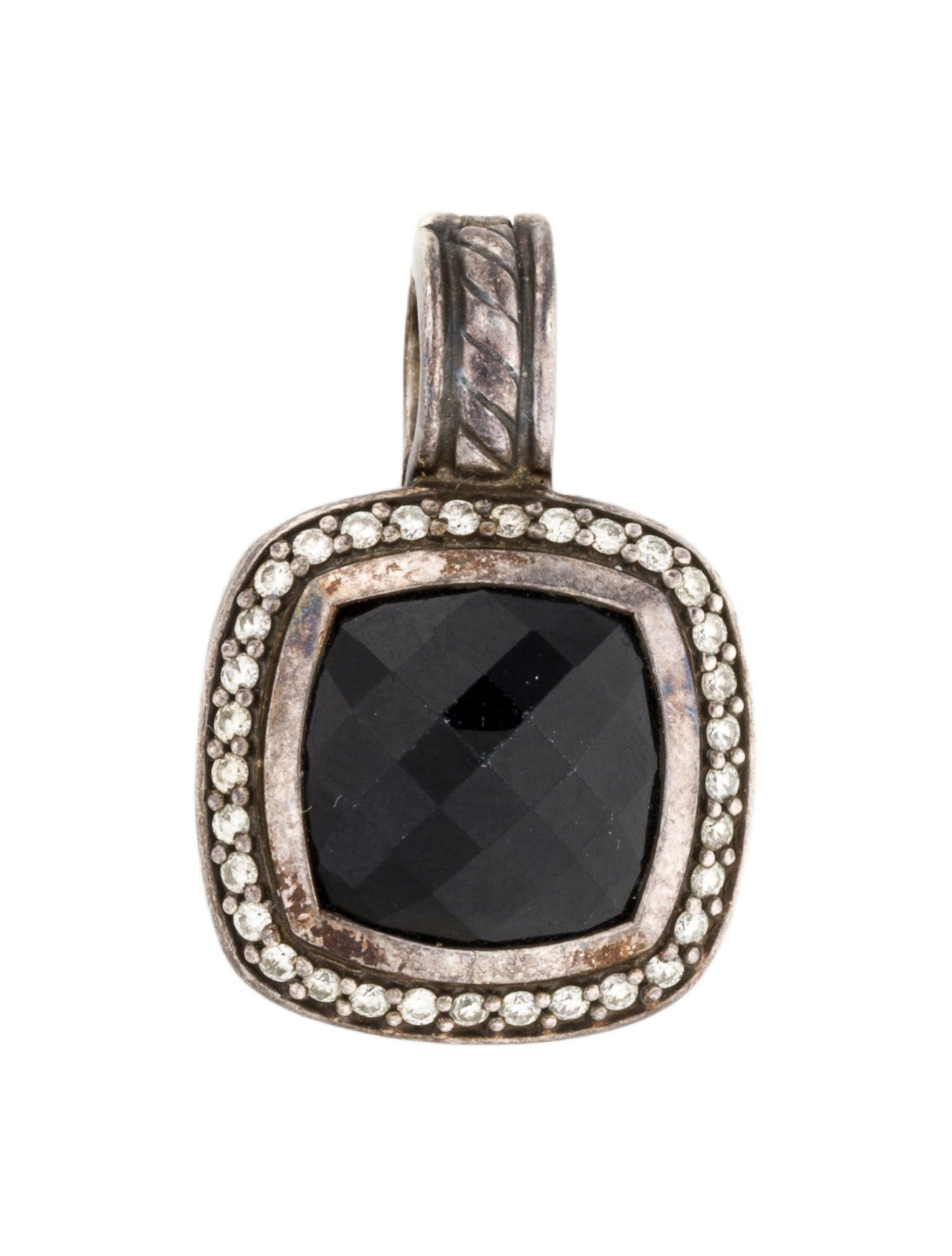 David Yurman Onyx & Diamond Albion Pendant