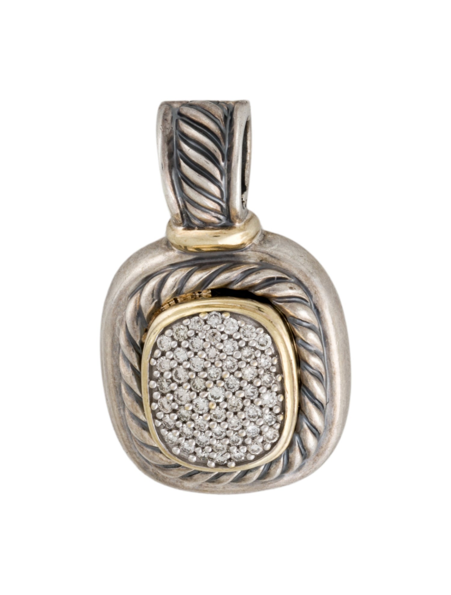 David Yurman Diamond Albion Enhancer Pendant