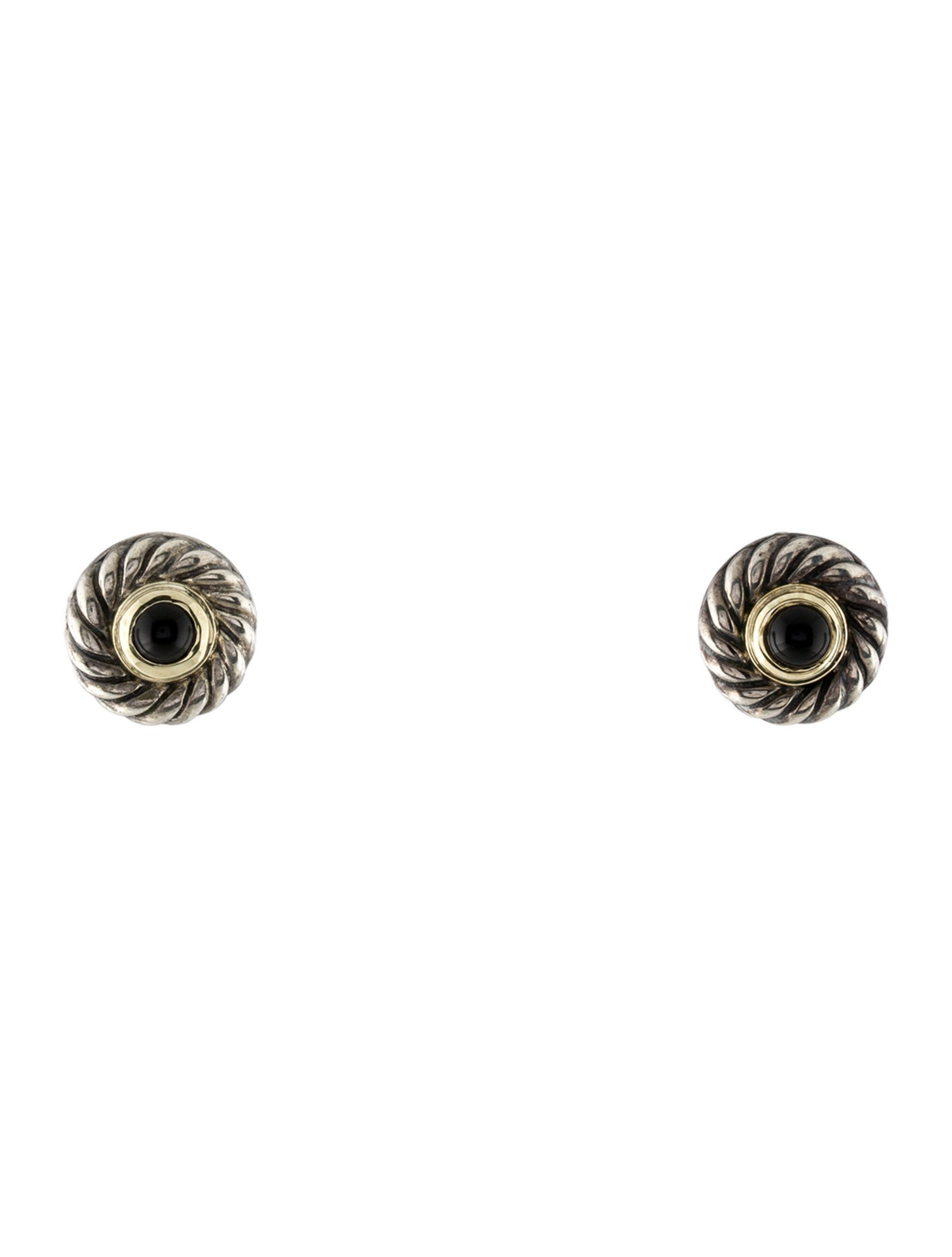David Yurman Onyx Cookie Stud Earrings