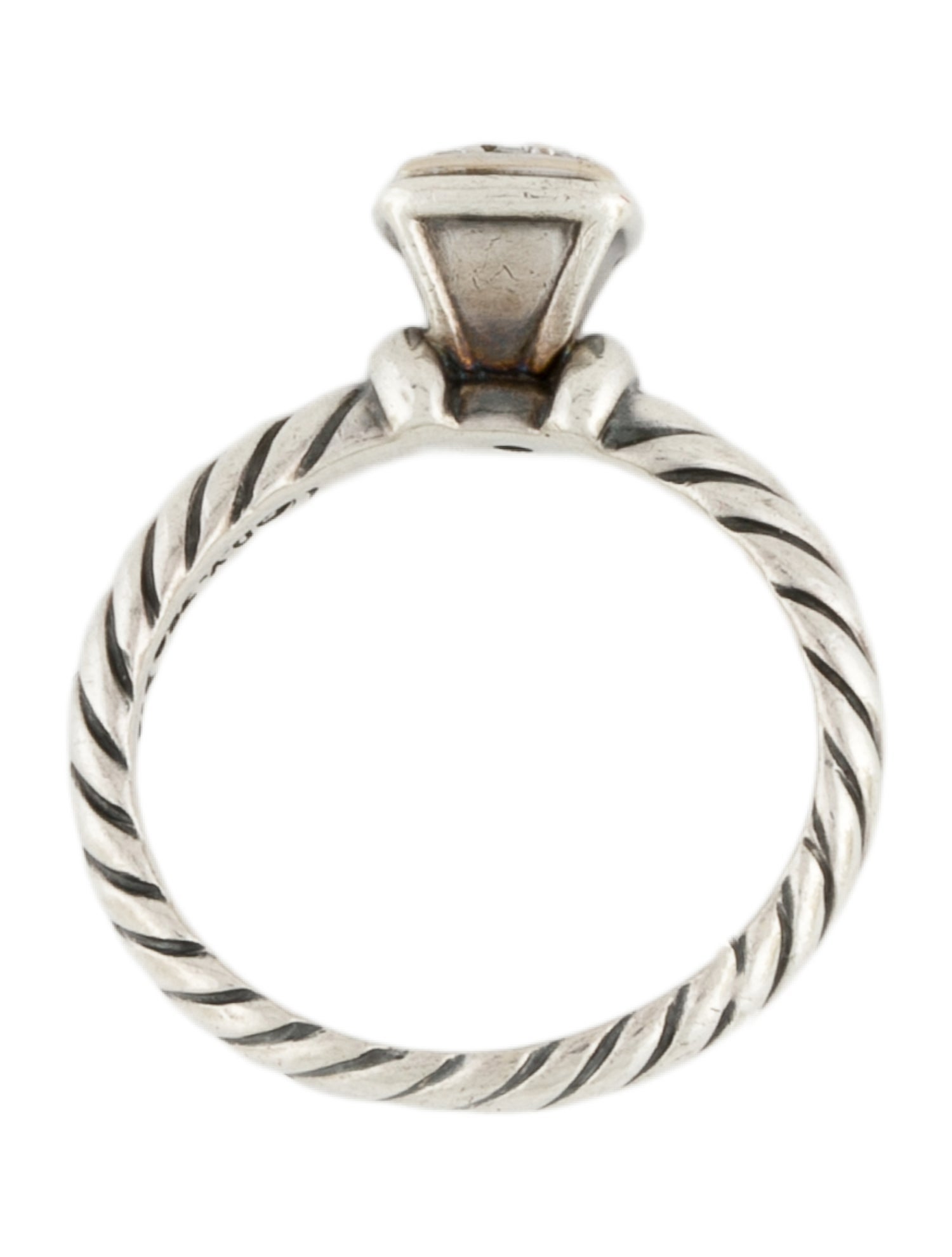 David Yurman Diamond Square Stacking Band