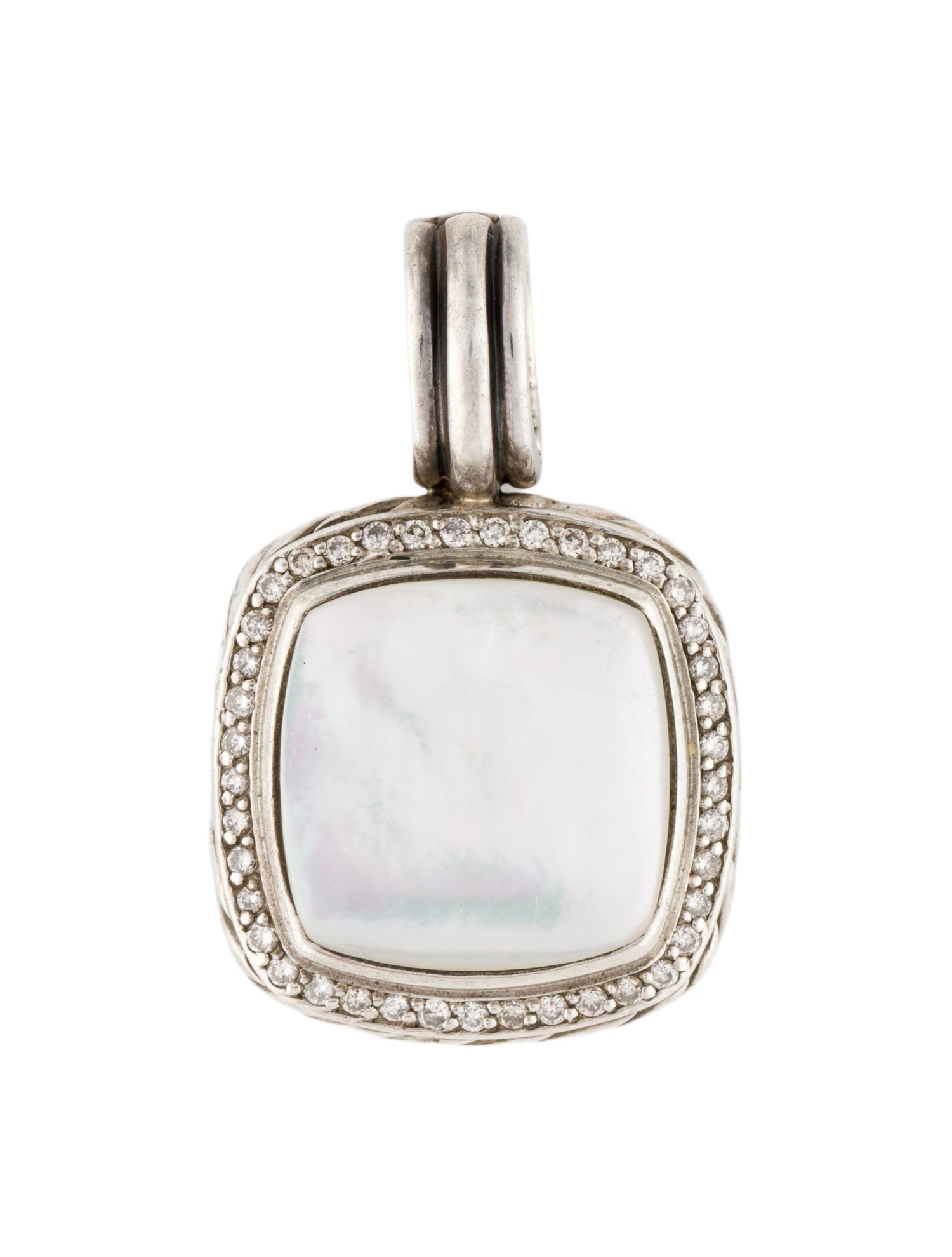David Yurman Mother of Pearl & Diamond Albion Enhancer Pendant