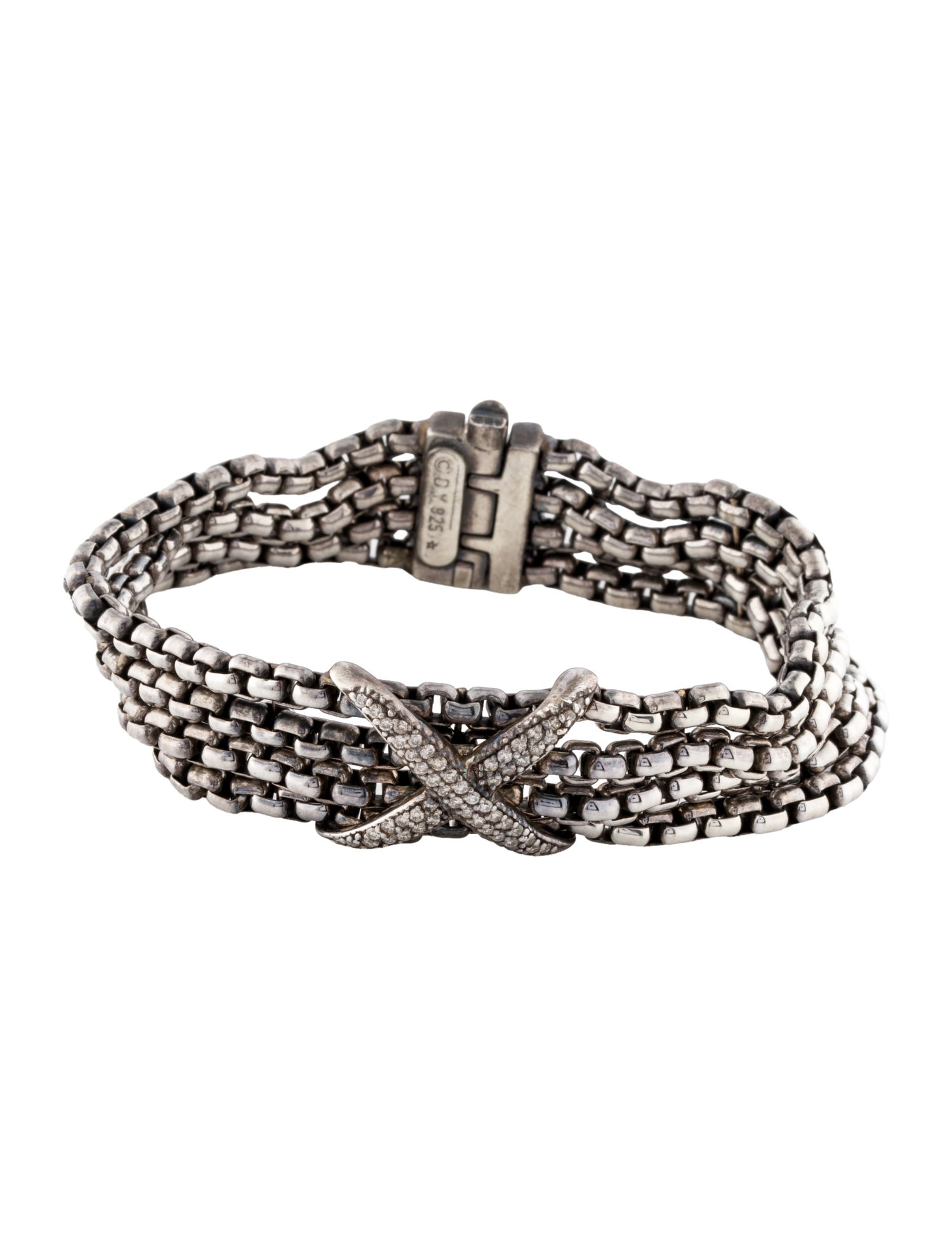 David Yurman Diamond X Multistrand Bracelet