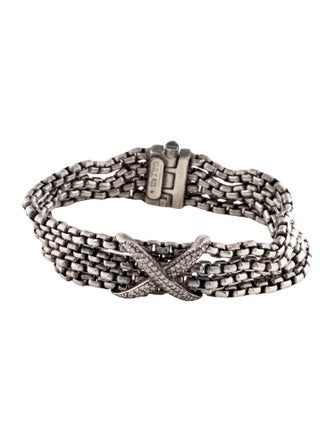 David Yurman Diamond X Multistrand Bracelet
