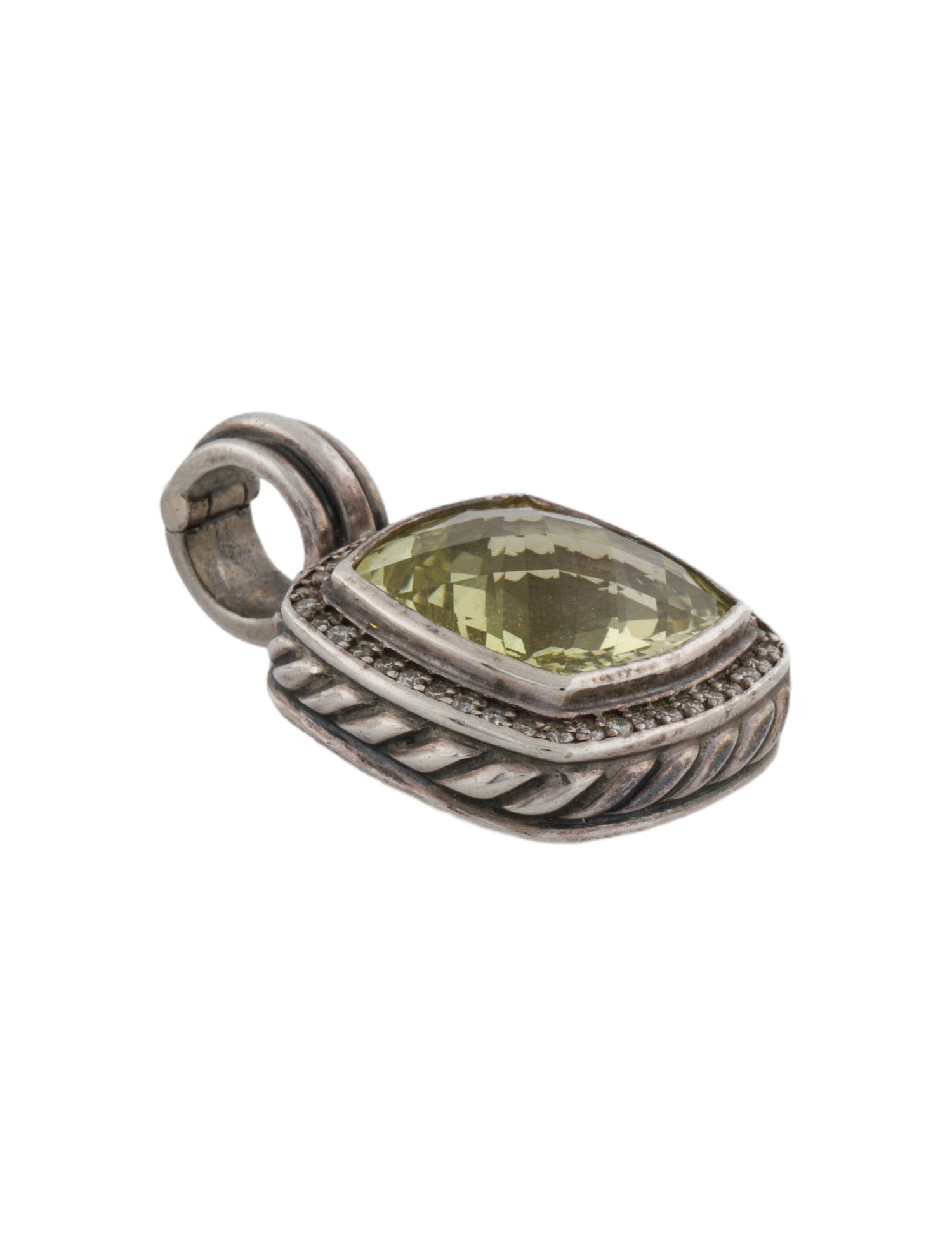 David Yurman Quartz & Diamond Albion Enhancer Pendant