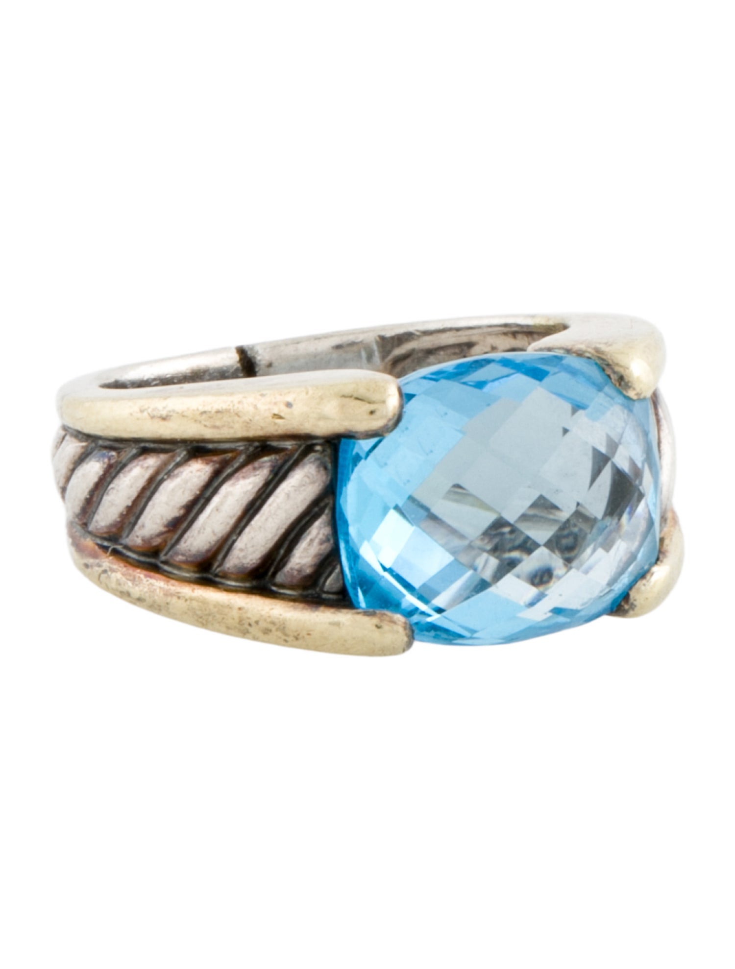 David Yurman Topaz Cable Band Ring