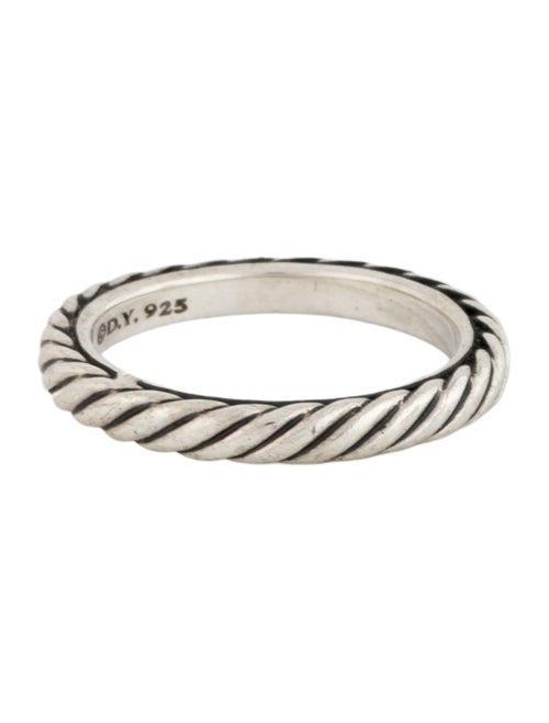 David Yurman 18K Diamond Open Cable Band Ring