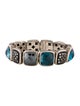 David Yurman Topaz, Hematine & Diamond Chiclet One-Row Bracelet