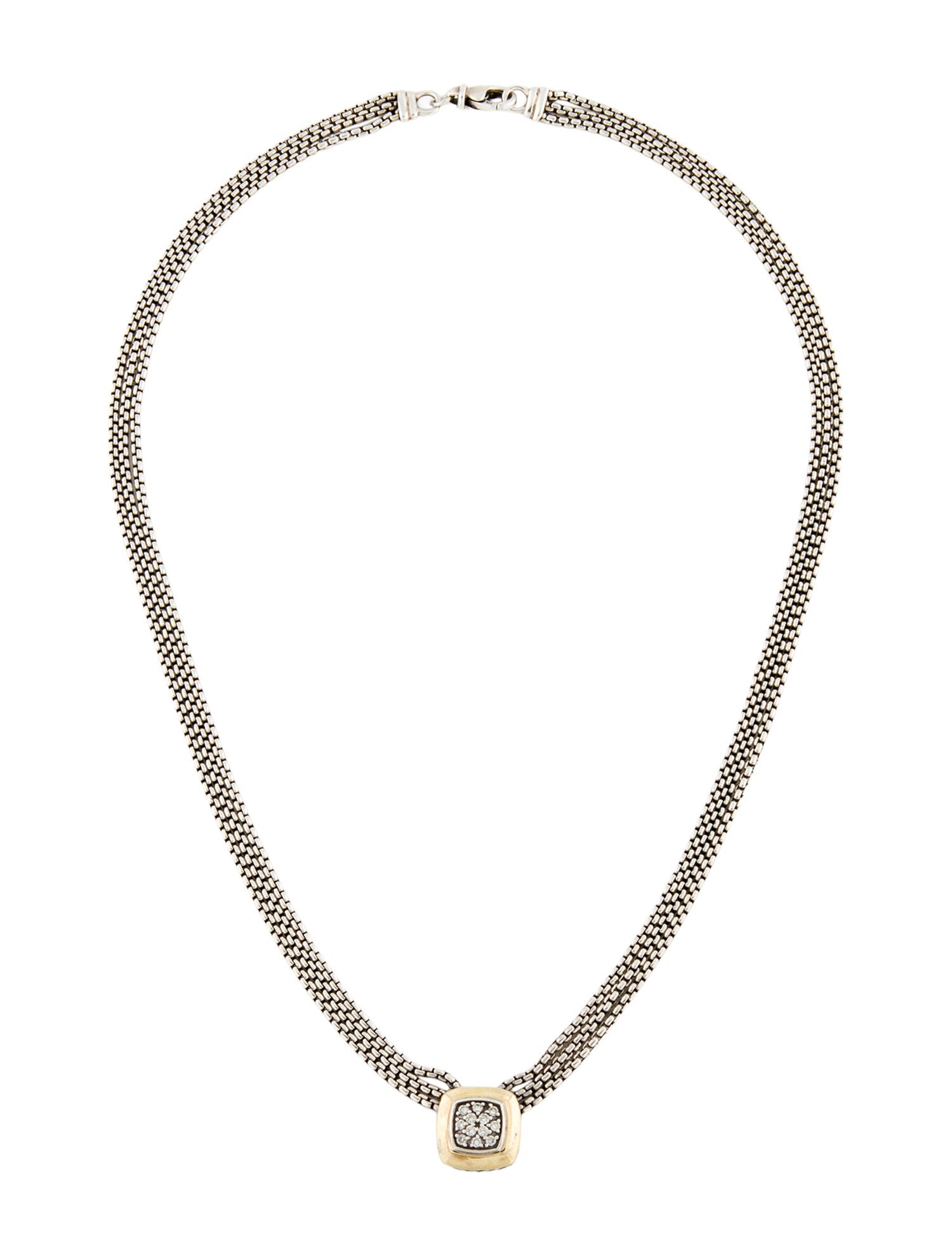 David Yurman Diamond Pave Albion Pendant Necklace