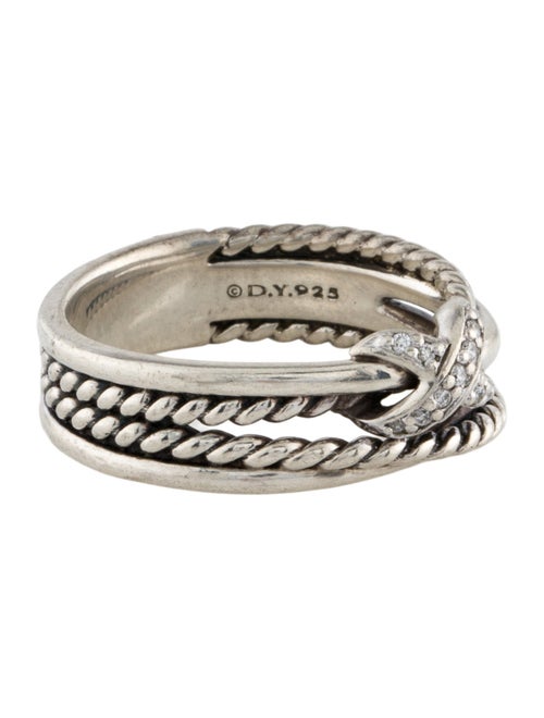 David Yurman Diamond X Crossover Band Ring