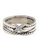 David Yurman Diamond X Crossover Band Ring