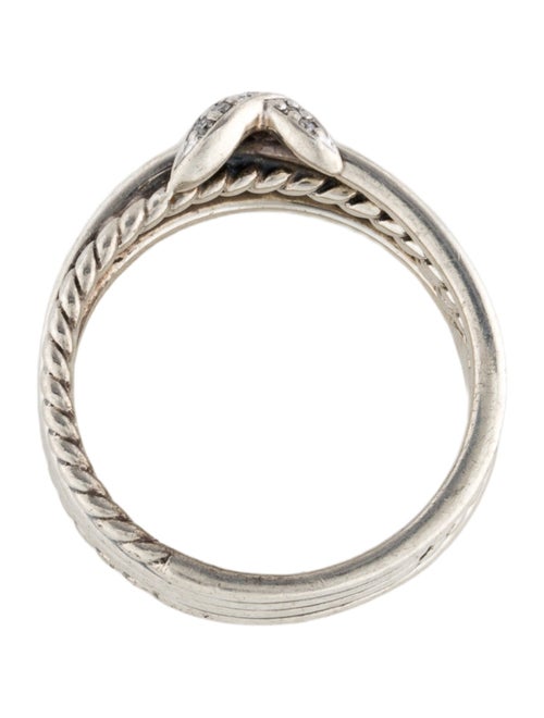 David Yurman Diamond X Crossover Band Ring
