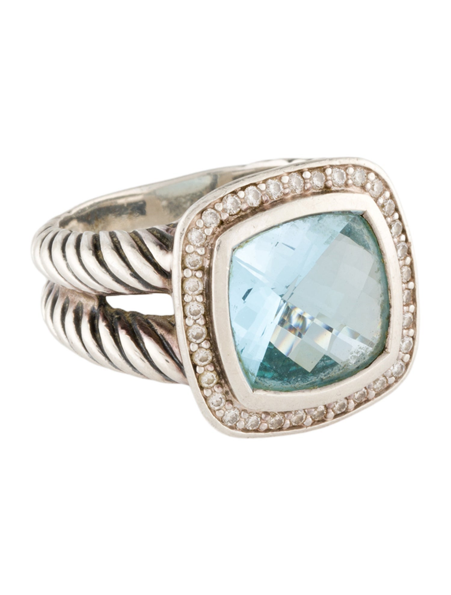 David Yurman Topaz & Diamond Albion Cocktail Ring