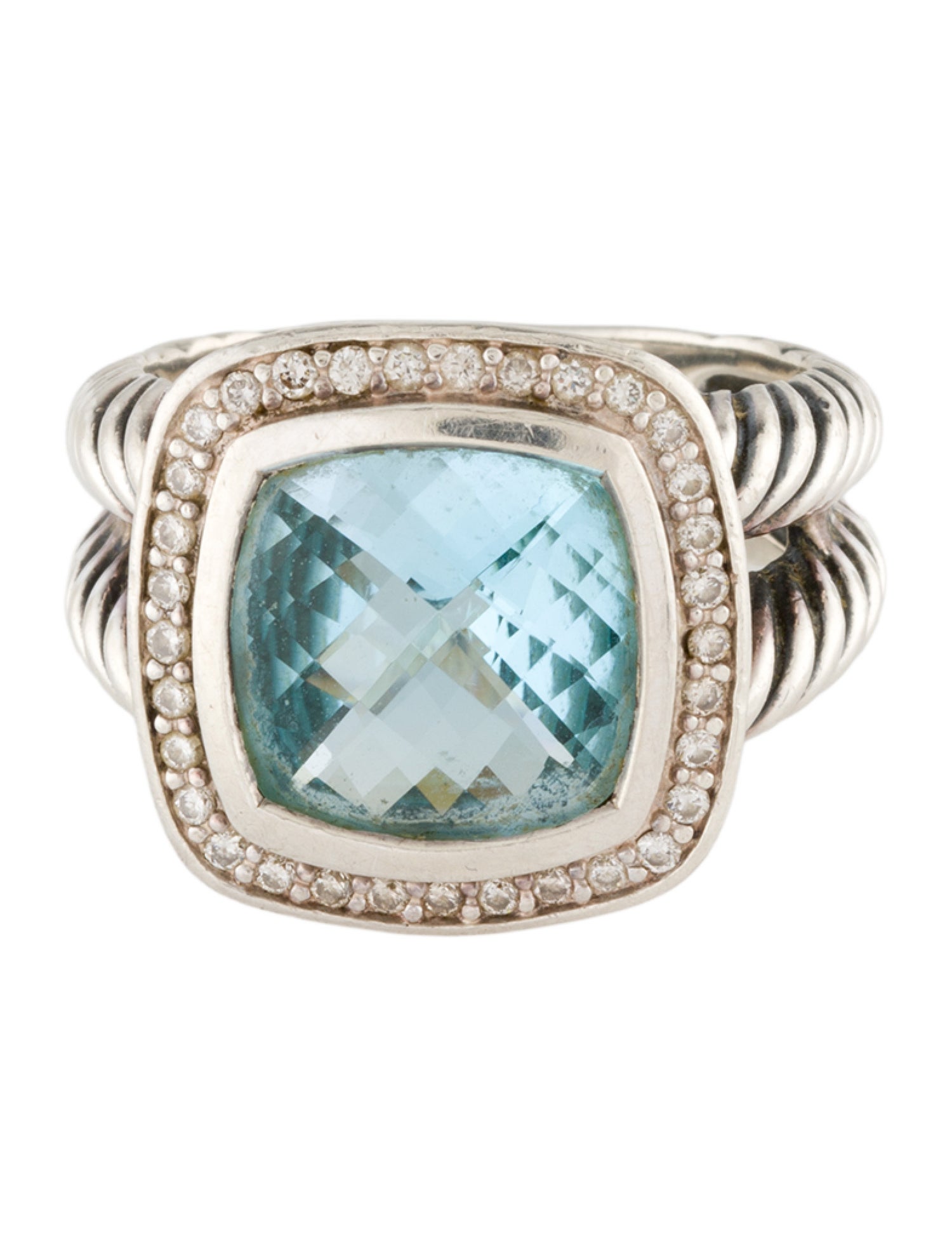 David Yurman Topaz & Diamond Albion Cocktail Ring