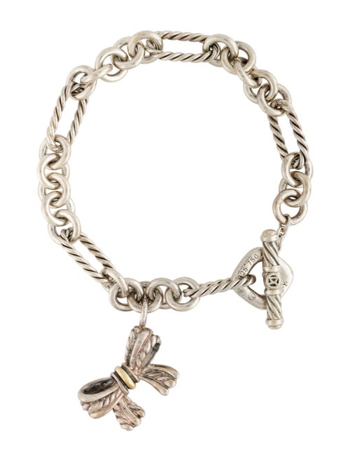 David Yurman Two-Tone Bow Charm Bracelet