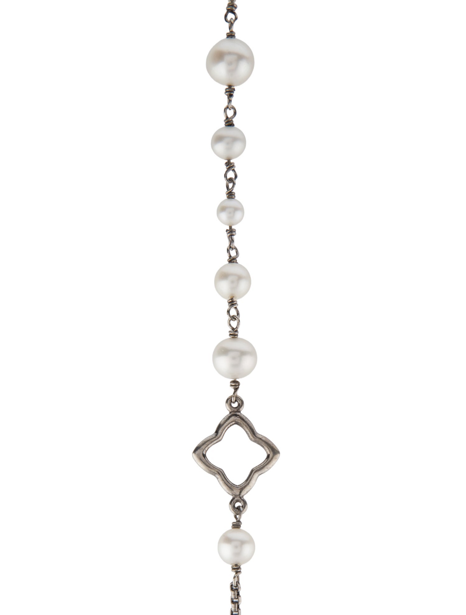 David Yurman Pearl Quatrefoil Bijoux Station Necklace