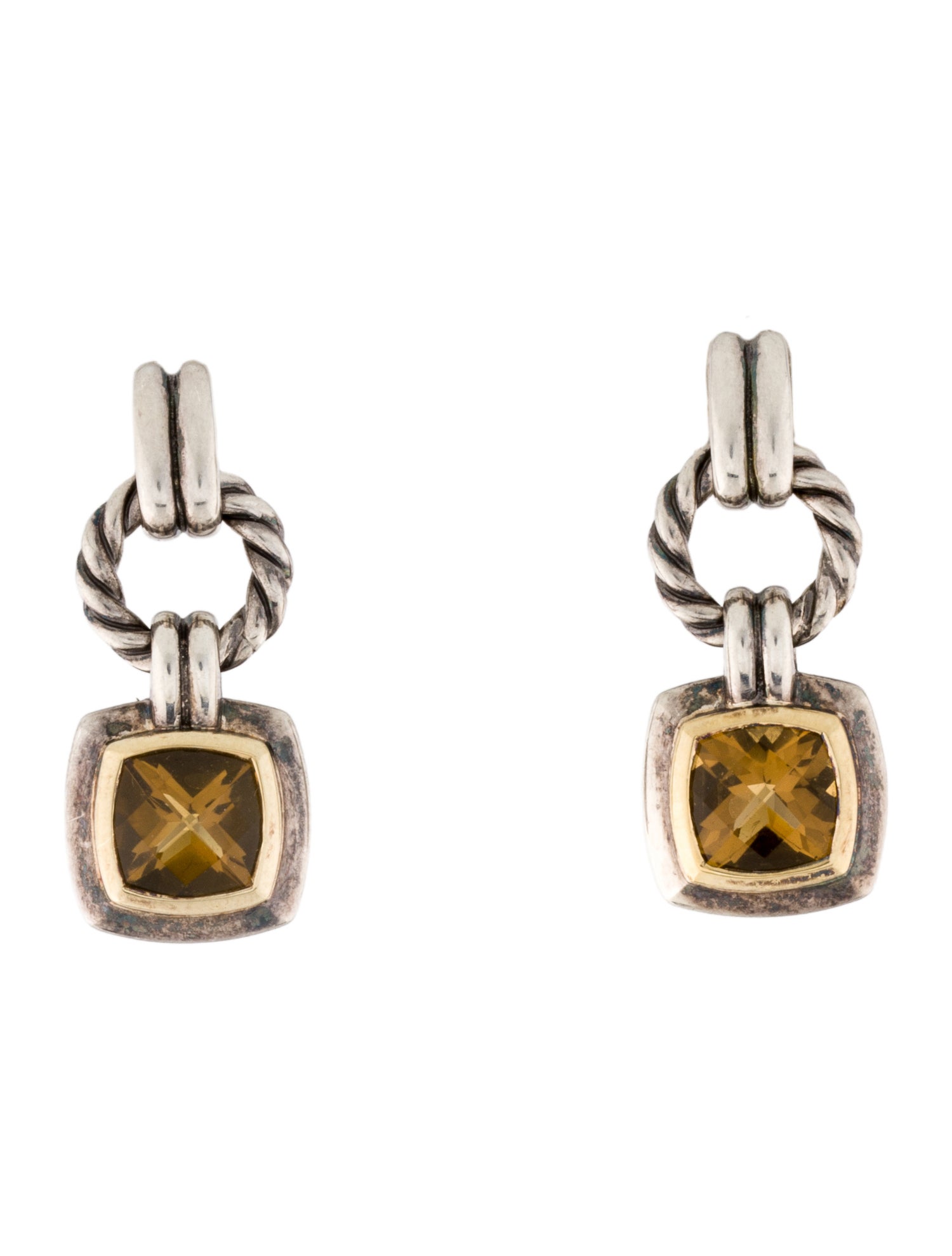 David Yurman Citrine Albion Drop Earrings
