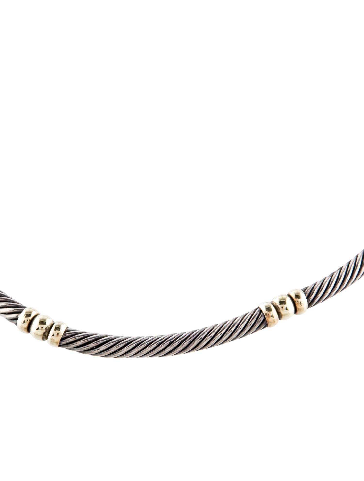 David Yurman Two-Tone Metro Cable Collar Necklace