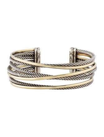 David Yurman Two-Tone Crossover Cuff Bracelet