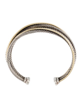 David Yurman Two-Tone Crossover Cuff Bracelet