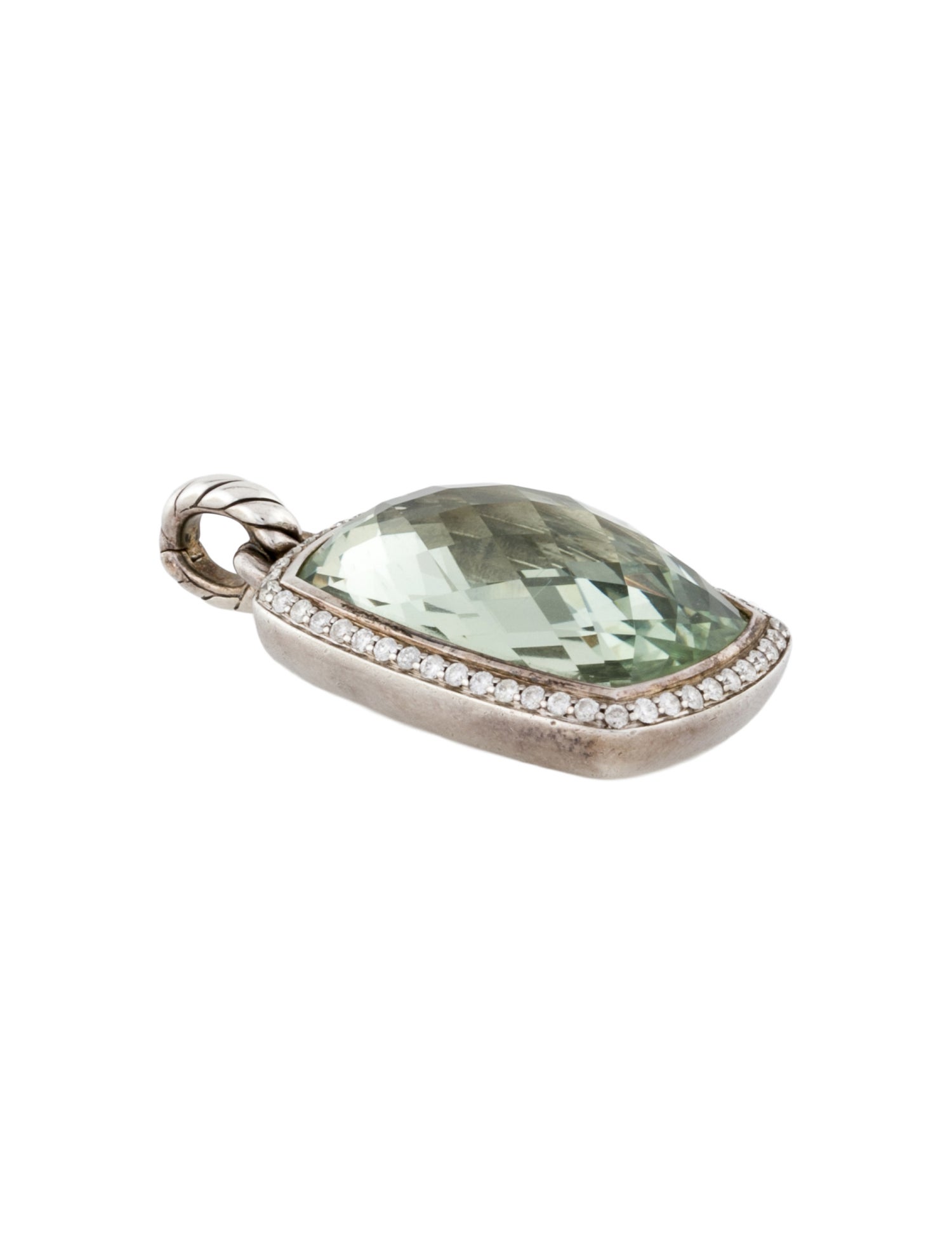 David Yurman Prasiolite & Diamond Noblesse Pendant