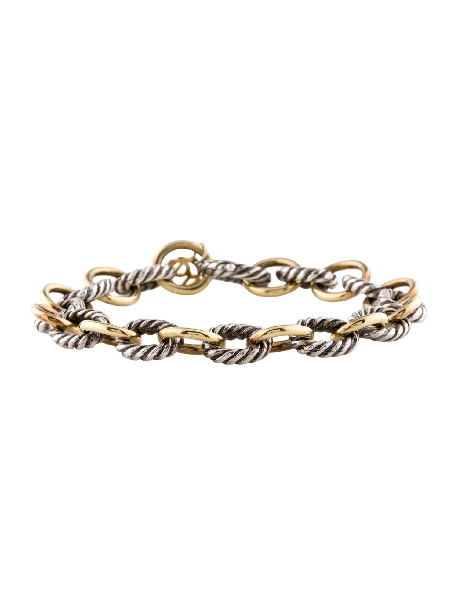 David Yurman Two-Tone Oval Link Bracelet