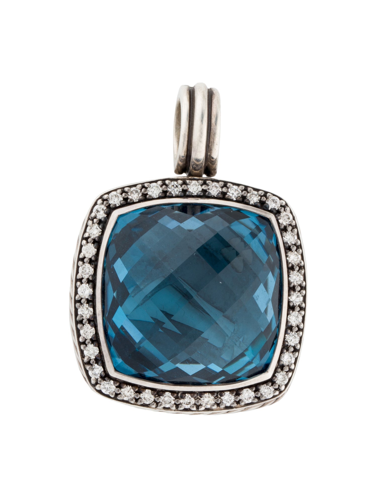 David Yurman Topaz & Diamond Moonlight Ice Albion Enhancer Pendant