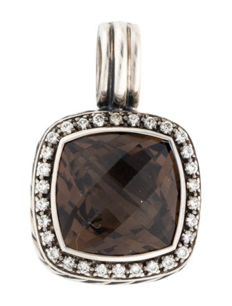 David Yurman Smoky Quartz & Diamond Moonlight Ice Albion Enhancer Pendant