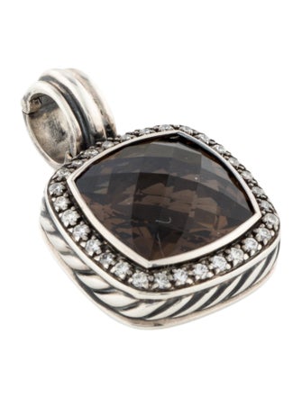 David Yurman Smoky Quartz & Diamond Moonlight Ice Albion Enhancer Pendant