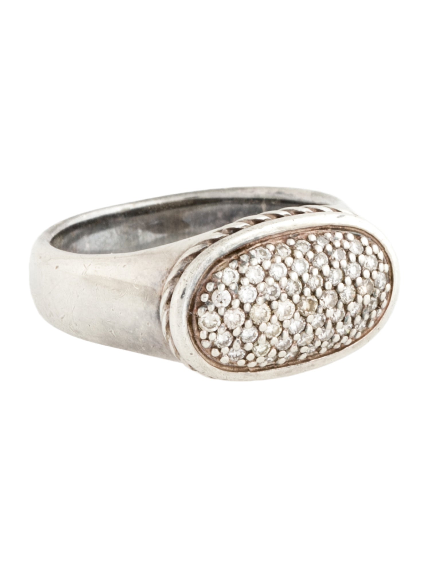 David Yurman Diamond Oval Pavé Ring