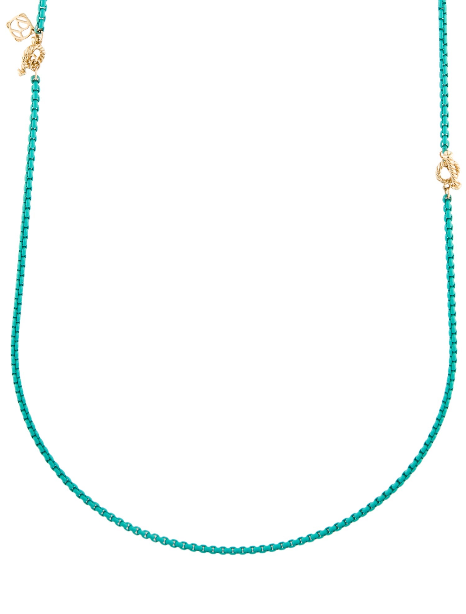 David Yurman Bel Aire Color Box Chain Necklace