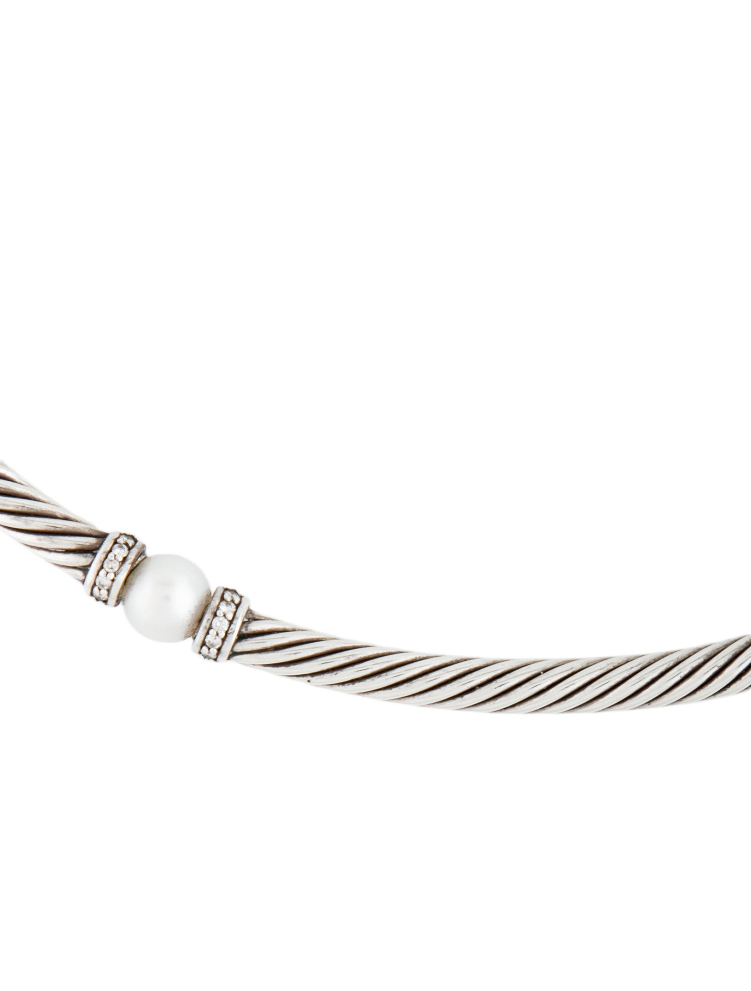 David Yurman Pearl & Diamond Metro Collar Necklace