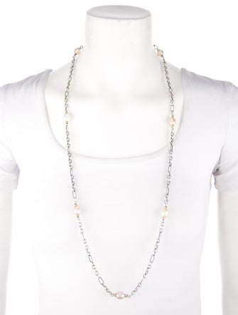 David Yurman Two-Tone Pearl Figaro Chain Necklace