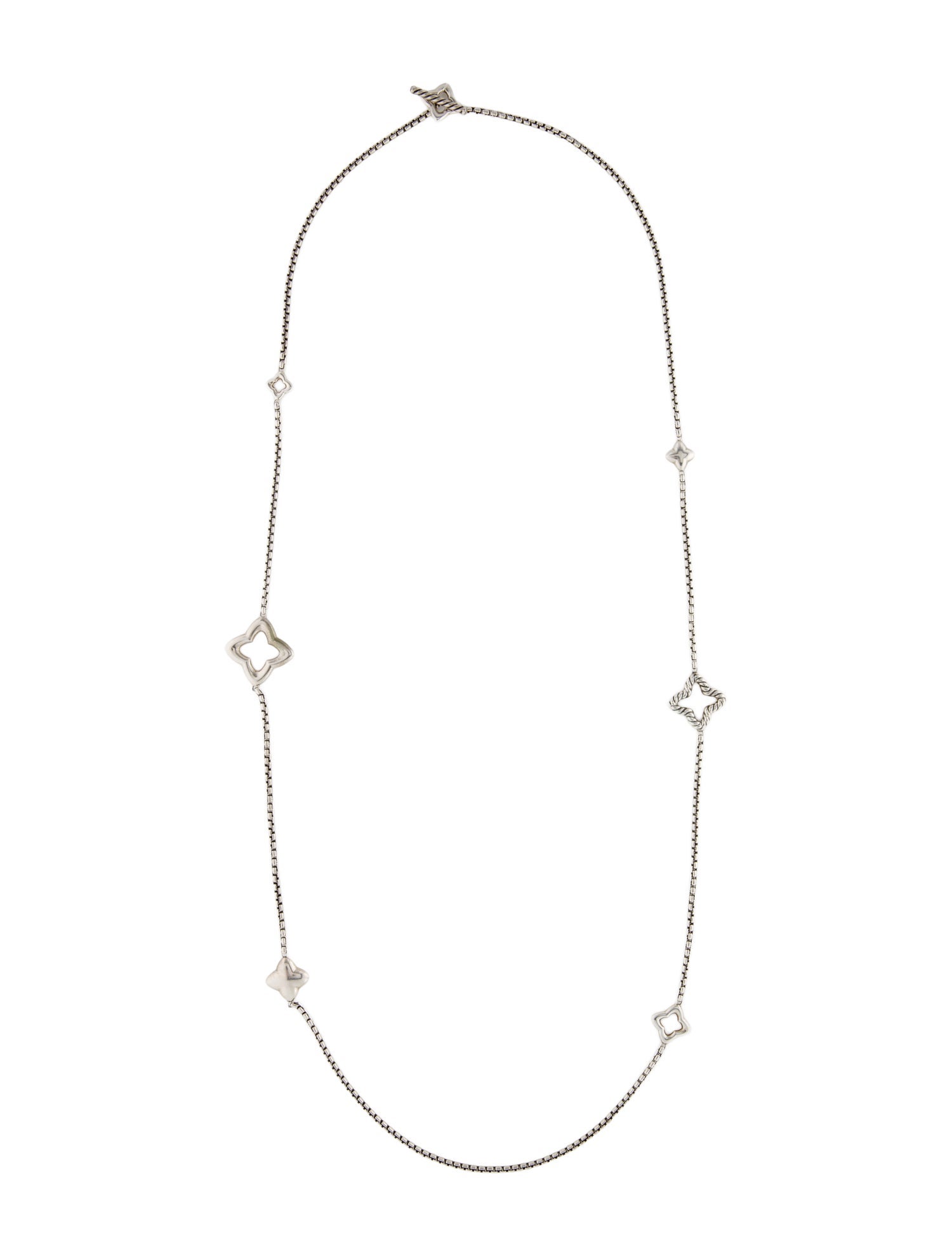 David Yurman Quatrefoil Station Necklace