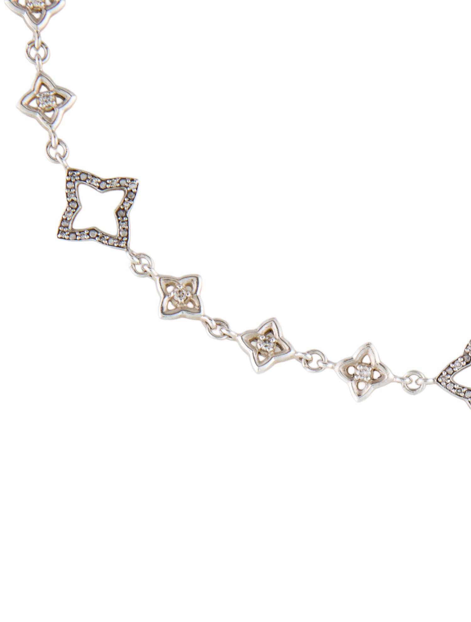 David Yurman Diamond Quatrefoil Choker Necklace