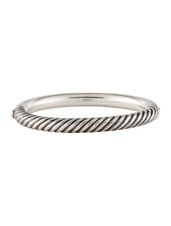 David Yurman Sculpted Cable & Smooth Hinge Bangle
