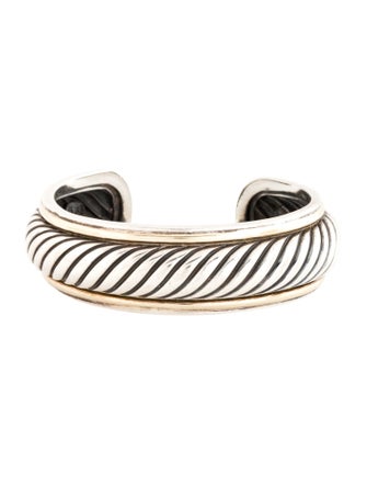 David Yurman Two-Tone Sculpted Cable Cuff Bracelet