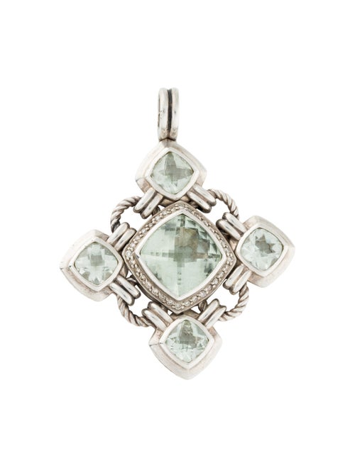 David Yurman Prasiolite & Diamond Renaissance Pendant