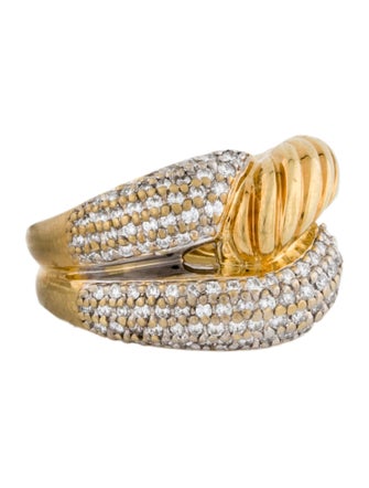 David Yurman 18K Diamond Labyrinth Cocktail Ring
