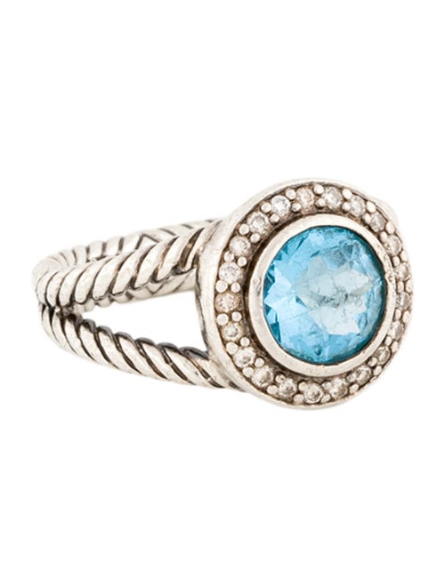 David Yurman Topaz & Diamond Cerise Cocktail Ring