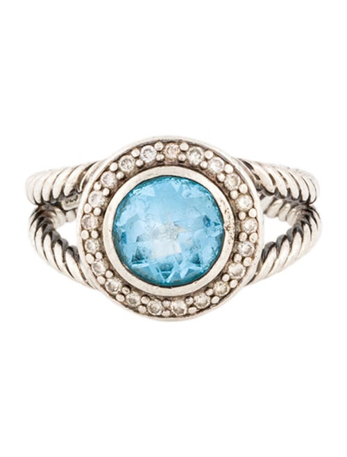 David Yurman Topaz & Diamond Cerise Cocktail Ring