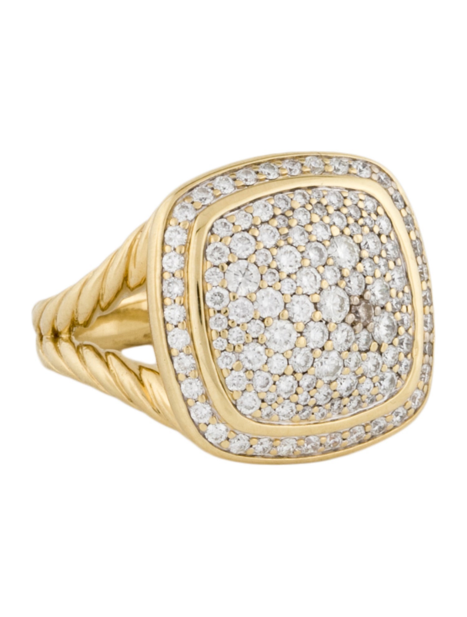 David Yurman 18K Pavé Diamond Albion Cocktail Ring