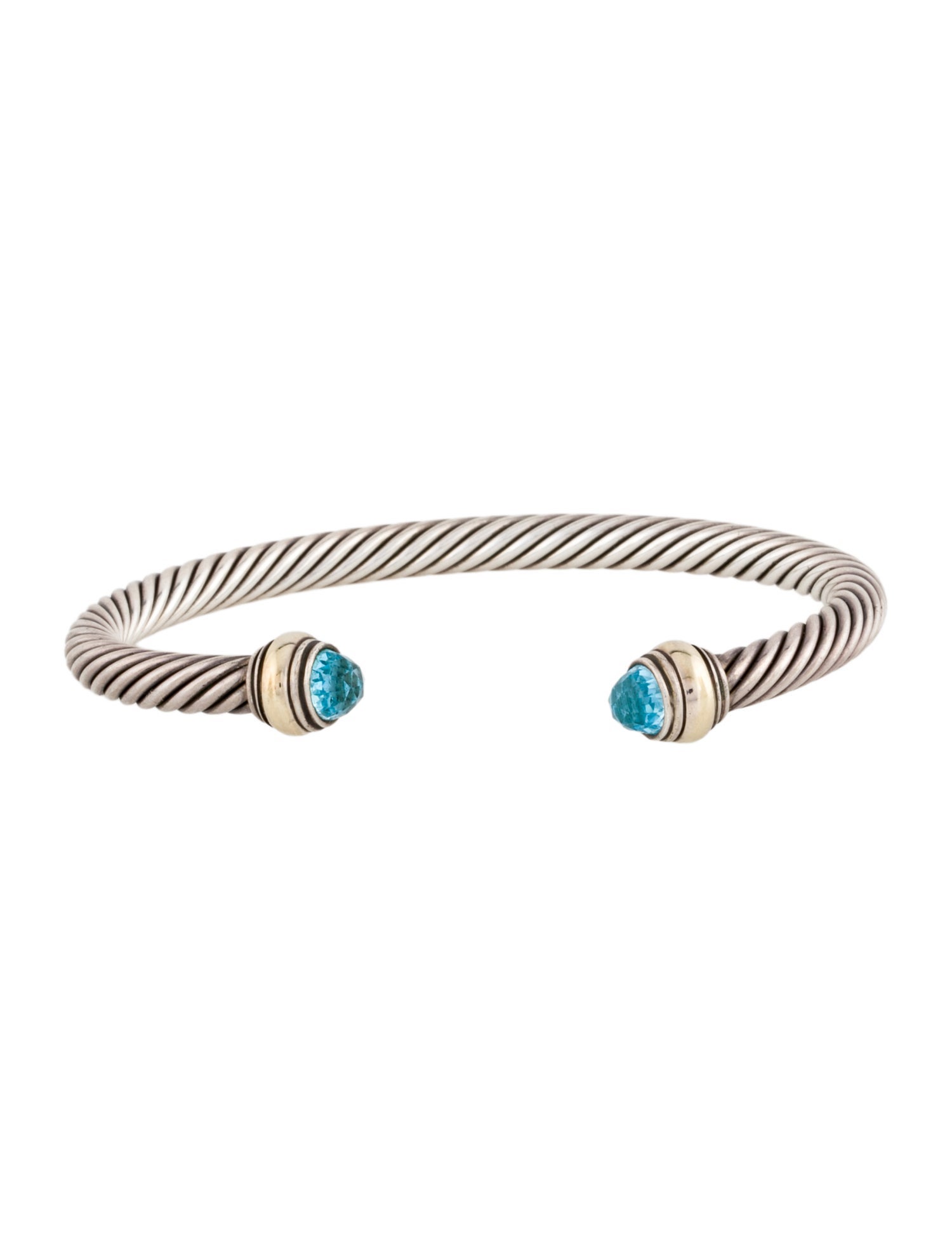 David Yurman Topaz 5MM Classic Cable Cuff Bracelet